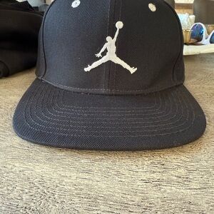 Jordan Black and White Logo Cap
